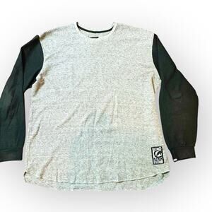 Ecko Unltd Men’s Gray Waffle Knit 3XL Sleeve Thermal Shirt Size Large